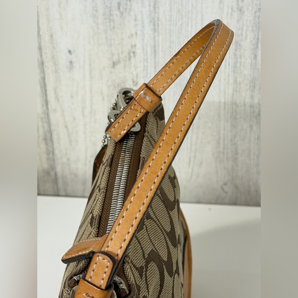 Coach Vintage Demi Signature Tan Canvas Shoulder‎ Bag - Picture 4 of 6